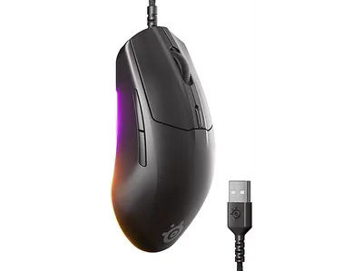STEELSERIES Rival 3 Gen 2, Gaming Maus, Schwarz
