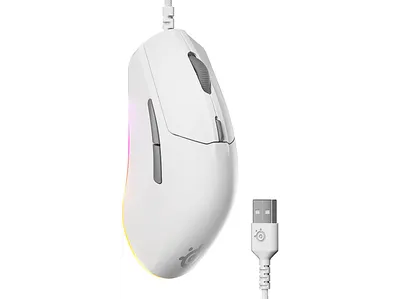 STEELSERIES Rival 3 Gen 2, Gaming Maus, Weiß