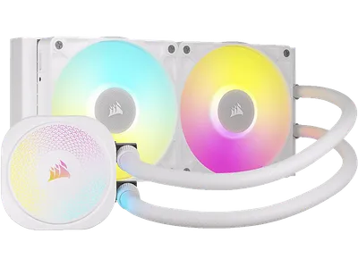 CORSAIR CW-9061020-WW iCUE LINK TITAN 240 RX RGB CPU Wasserkühler, Weiß