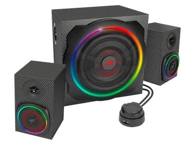 SPEEDLINK AVENZA RGB Aktives 2.1-Lautsprechersystem, Schwarz