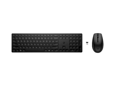 HP 650 Tastatur und -Maus, Set, kabellos, Schwarz