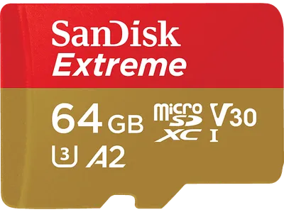SANDISK Extreme® UHS-I-Karte, Micro-SDXC Speicherkarte, 64 GB, 170 MB/s