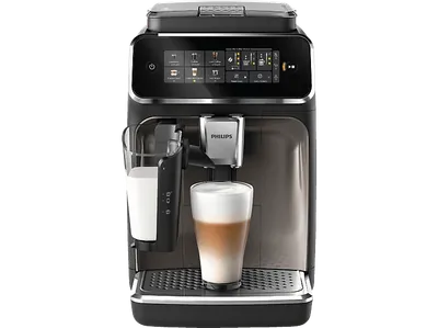 PHILIPS EP3347/90 Serie 3300 LatteGo 5 Kaffeespezialitäten Kaffeevollautomat Matt-Schwarz, Silber-lackierte Arena, Edelstahl Abtropfschale