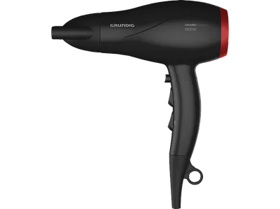 GRUNDIG HD 3700 B Haartrockner Schwarz / Kirschrot (1800 Watt)