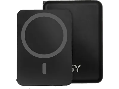 ISY IMC-5100 MagISY (mit MagSafe Funktion), tragbare Powerbank 5000 mAh Schwarz