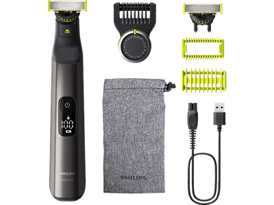 PHILIPS QP6552/15 OneBlade Pro 360 Face&Body, Barttrimmer, Chromdesign