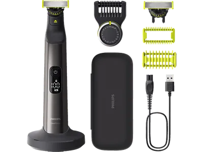 PHILIPS QP6652/61 OneBlade Pro 360 Elektrorasierer,, Barttrimmer, Chromdesign