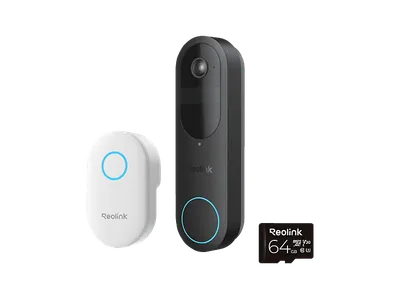 REOLINK D340B+Chime+64GB, Smart-Erkennung Wi-Fi Nachtsicht 2-Wege-Gespräch, lokalem 2K Batterie Türklingel
