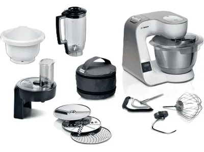 BOSCH MUM5XW34 Serie 4, MUM 5 Küchenmaschine Weiß/Champagne (Rührschüsselkapazität: 3,9 l, 1000 Watt)