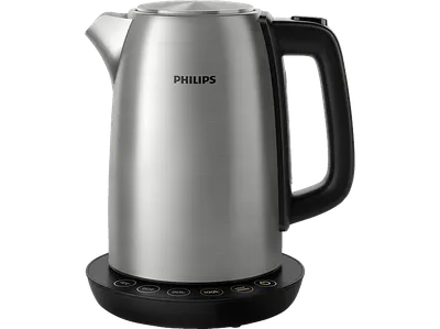 PHILIPS HD9359/90 Avance 1.7 Liter, Temperatursteuerung, Wasserkocher, Metall/Schwarz