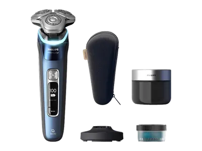 PHILIPS XP9201/30 Elektrorasierer i9000 Prestige Mystic Aqua (Triple Action Lift & Cut-Rasiersystem, Dual SteelPrecision Klingen , Reinigungsstation: Ja)