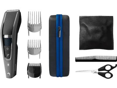 PHILIPS HC7650/15 Series 7000 Friseur-Set mit Trim-n-Flow-Technologie, Haarschneider Silber/Anthrazit