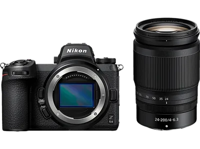 NIKON Z 6II Kit Systemkamera mit Objektiv 24-200 mm, 8 cm Display Touchscreen, WLAN