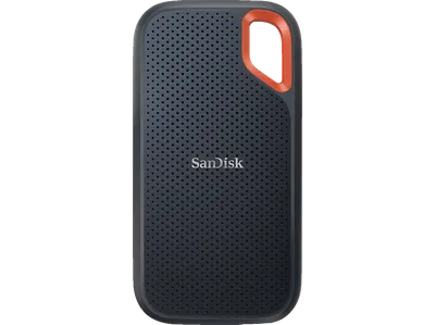 SANDISK Extreme Portable Festplatte, 2 TB SSD, extern, Grau/Orange
