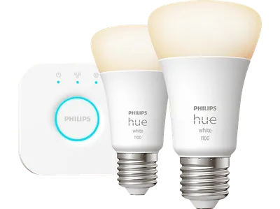 PHILIPS Hue White E27 2x1055lm 75W Starter Set warmweiß