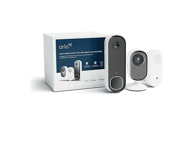 ARLO Essential Sicherheits-Set mit Innenkamera und Video-Türklingel Gong , Bundle