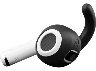 KEYBUDZ EarBuddyz Silikon Ohrhörer Aufsätze für Apple AirPods 3 Ohrpolster, Schwarz