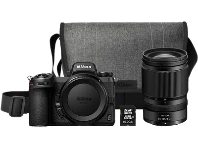 NIKON Z6II Kit + Tasche 16 GB SD Systemkamera mit Objektiv 24-105 mm, 8 cm Display Touchscreen, WLAN