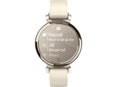 GARMIN Lily 2 Smartwatch Eloxiertes Aluminium Silikon , 14 mm, Cremegold