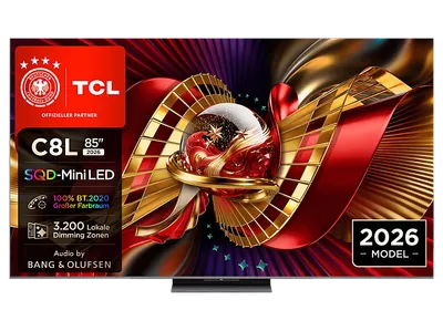 TCL 85C8L SQD-Mini LED TV (Flat, 85 Zoll / 215,9 cm, HDR 4K, SMART TV)