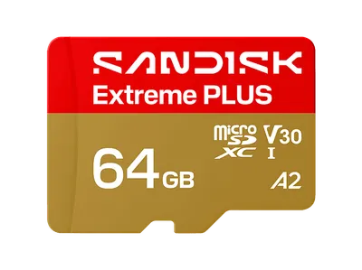 SANDISK EXTREME® PLUS MICROSD™ UHS-I-KARTE, Micro-SD Speicherkarte, 64 GB, 200 MB/s