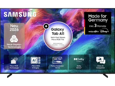 SAMSUNG GMR65R85H Vision AI R85H Micro RGB TV (Flat, 65 Zoll / 163 cm, UHD 4K, SMART TV)