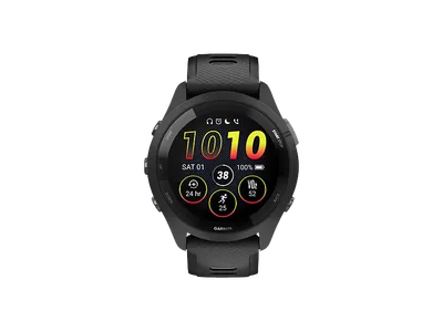 GARMIN Forerunner 265 Smartwatch Faserverstärktes Polymer Silikon, 22 mm, Schwarz