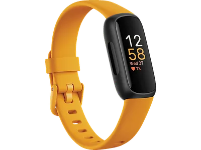 FITBIT Inspire 3, Fitness Tracker, S und L, Morning Glow/Black