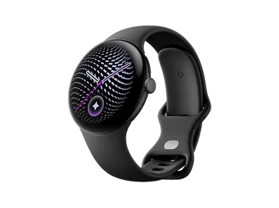 GOOGLE Pixel Watch 5 45mm WiFi Obsidian + Aluminiumgehäuse in Matte Black Smartwatch Kautschuk, 150-215 mm,
