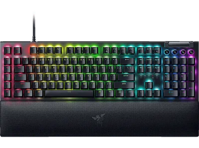 RAZER Blackwidow V4 Deutsches Layout, Gaming Tastatur, Mechanisch, Razer Yellow, kabelgebunden, Schwarz