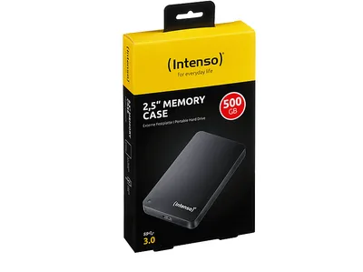 INTENSO 6021530 Festplatte, 500 GB HDD, 2,5 Zoll, extern, Schwarz