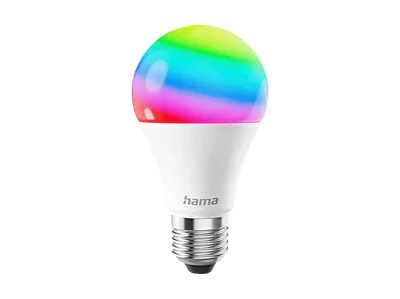 HAMA Smarte E27, 9W Matter WLAN-LED-Lampe E27 RGBTW 9 Watt 806