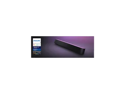 PHILIPS Hue White and Color Ambiance Play Lightbar Erweiterung, dimmbar, bis zu 16 Millionen Farben, schwarze LED Tischleuchte mehrfarbig, warmweiß, kaltweiß