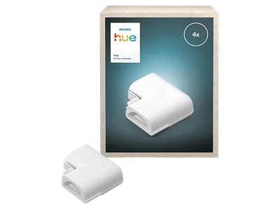 PHILIPS Hue Flux Gradient Lightstrip Zubehör, 4 Stück Eckverbinder -
