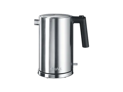 GRAEF WK 600 Wasserkocher, Edelstahl gebürstet/Schwarz