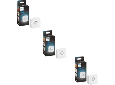 PHILIPS Hue Bewegungsmelder Indoor, batteriebetrieben, Automatisierung für smarte Beleuchtung, 3-er Pack, -