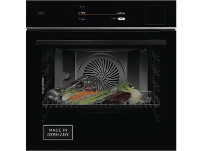 AEG TP9SB83ZAB, Einbaubackofen (Einbaugerät, 70 l, 595 mm breit), Serie 9000 mit SteamPro und Sous Vide