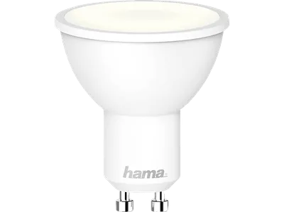 HAMA App und Sprachsteuerbare GU10 WLAN-LED - Lampe Warmweiß bis Tageslicht