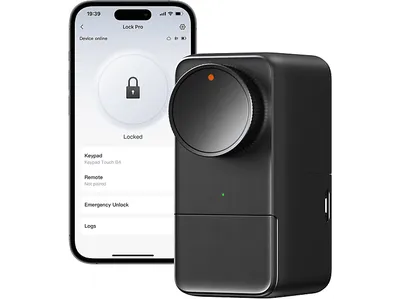 SWITCHBOT Smart Lock Pro Smartes elektronisches Türschloss, Schwarz