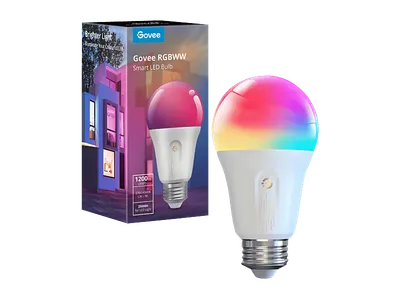 GOVEE Smarte LED Sockel E27 RGBWW 1200lm Glühbirne RGBWW, Farbe
