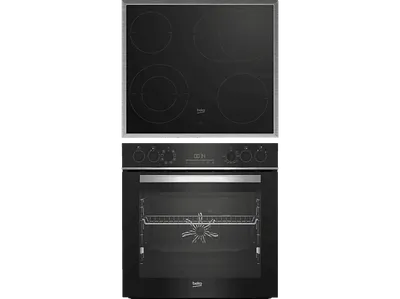 BEKO BBUM13329XS, Einbauherdset (Glaskeramikkochfeld, A, 72 l)