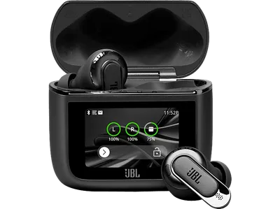 JBL TOUR PRO 3, TWS, mit intelligenter Ladebox Display, True Adaptive Noise-Cancelling 2.0, 44 Std. Musikwiedergabe, In-ear Kopfhörer Bluetooth Schwarz