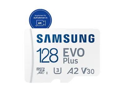 SAMSUNG EVO Plus (2024), Micro-SD Speicherkarte, 128 GB, 160 MB/s