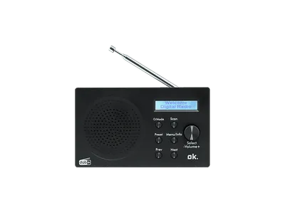 OK. ORD 101BT-B-3 Tragbares Digitalradio, DAB+, FM, Bluetooth, Schwarz