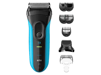 BRAUN 3010BT (2025) Rasierer Series 3 Schwarz/Blau (MicroComb-Technologie)