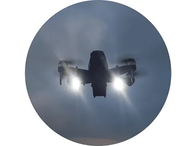 ROBOTERWERK MONA 500 Dual, für DJI FPV Drohnen Beleuchtungssystem, Schwarz
