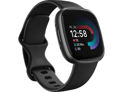 FITBIT Versa 4 Smartwatch Aluminium Elastomer, S/L, Black/Graphite