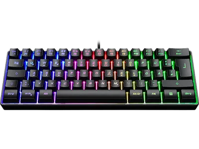 ISY IGK-3500, Mini Gaming Tastatur, Rubberdome, Sonstiges, Kabelgebunden, Schwarz