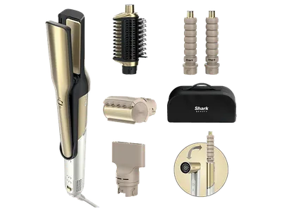 SHARK HD6051SEU Glam Multistyler für glatte Haare, Wellen und Locken, Haarstyler