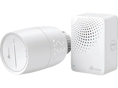TP-LINK Kasa KE100 Smart Thermostatisches Heizkörperventil Starter Kit, Weiß
